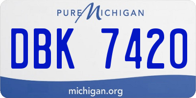 MI license plate DBK7420