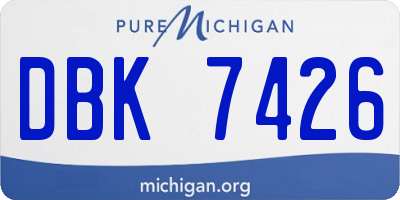 MI license plate DBK7426