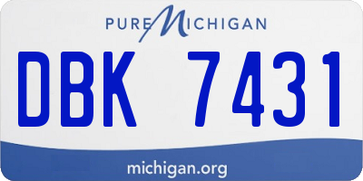 MI license plate DBK7431