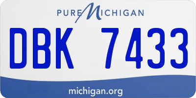 MI license plate DBK7433