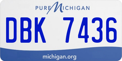MI license plate DBK7436