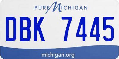 MI license plate DBK7445
