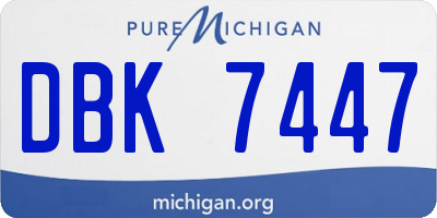 MI license plate DBK7447