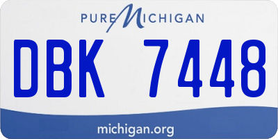 MI license plate DBK7448