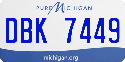 MI license plate DBK7449