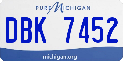 MI license plate DBK7452