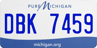 MI license plate DBK7459