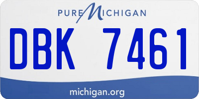 MI license plate DBK7461