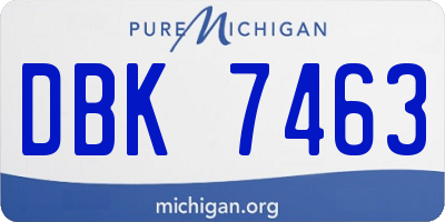 MI license plate DBK7463