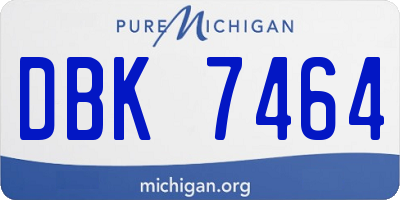 MI license plate DBK7464