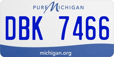 MI license plate DBK7466