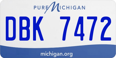 MI license plate DBK7472