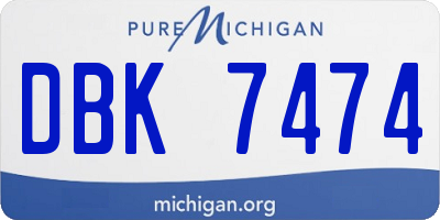 MI license plate DBK7474