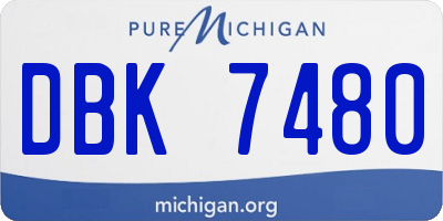 MI license plate DBK7480