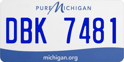MI license plate DBK7481