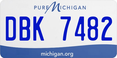 MI license plate DBK7482