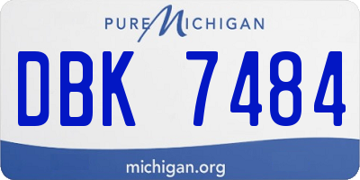 MI license plate DBK7484