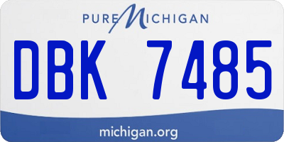 MI license plate DBK7485