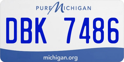 MI license plate DBK7486