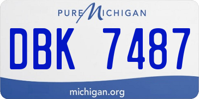 MI license plate DBK7487