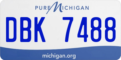 MI license plate DBK7488