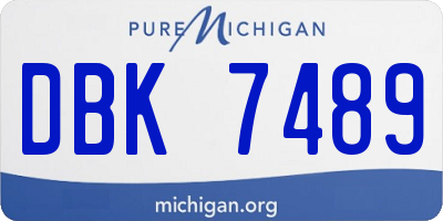 MI license plate DBK7489
