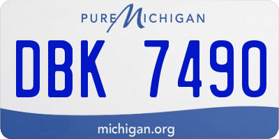MI license plate DBK7490