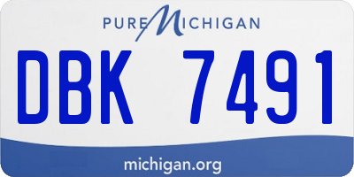 MI license plate DBK7491