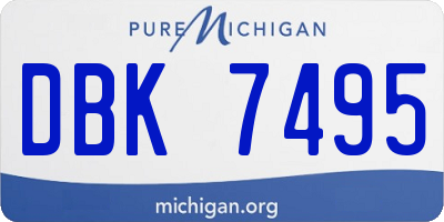 MI license plate DBK7495