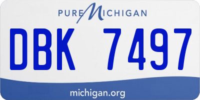 MI license plate DBK7497