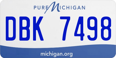 MI license plate DBK7498