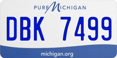 MI license plate DBK7499