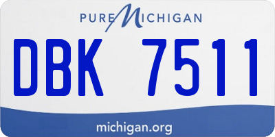 MI license plate DBK7511