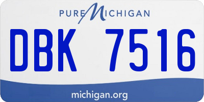 MI license plate DBK7516