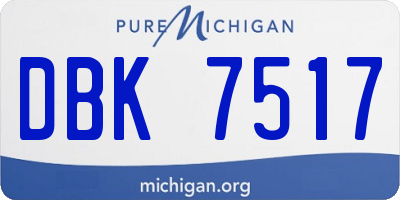 MI license plate DBK7517