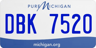 MI license plate DBK7520