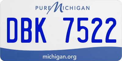 MI license plate DBK7522