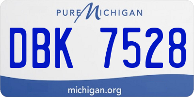 MI license plate DBK7528