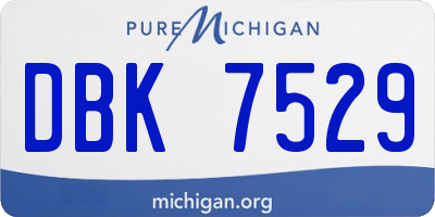 MI license plate DBK7529