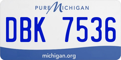 MI license plate DBK7536