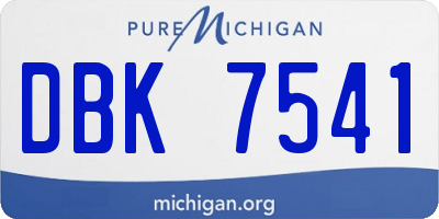 MI license plate DBK7541
