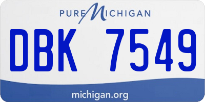 MI license plate DBK7549