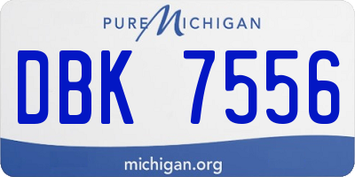 MI license plate DBK7556
