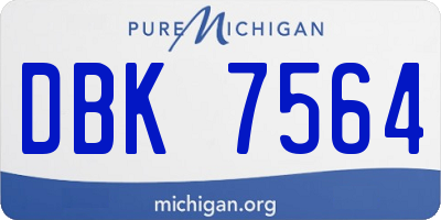 MI license plate DBK7564