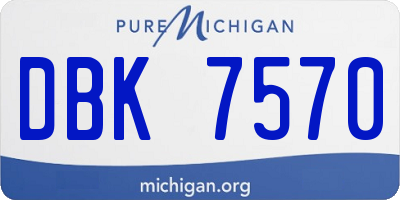 MI license plate DBK7570