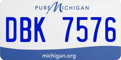 MI license plate DBK7576