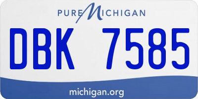 MI license plate DBK7585