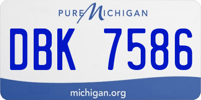 MI license plate DBK7586