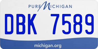 MI license plate DBK7589