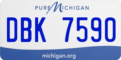 MI license plate DBK7590